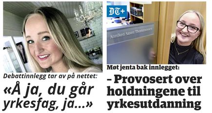 Leserinnlegg om yrkesfag til topps!