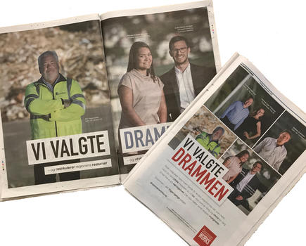 Du har trolig sett kampanjen «Vi valgte Drammen»