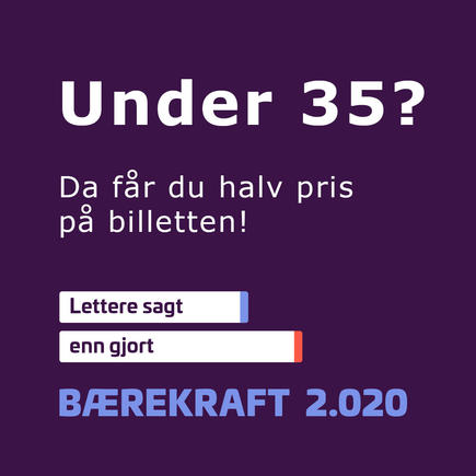 Under 35? Da får du 1/2 pris